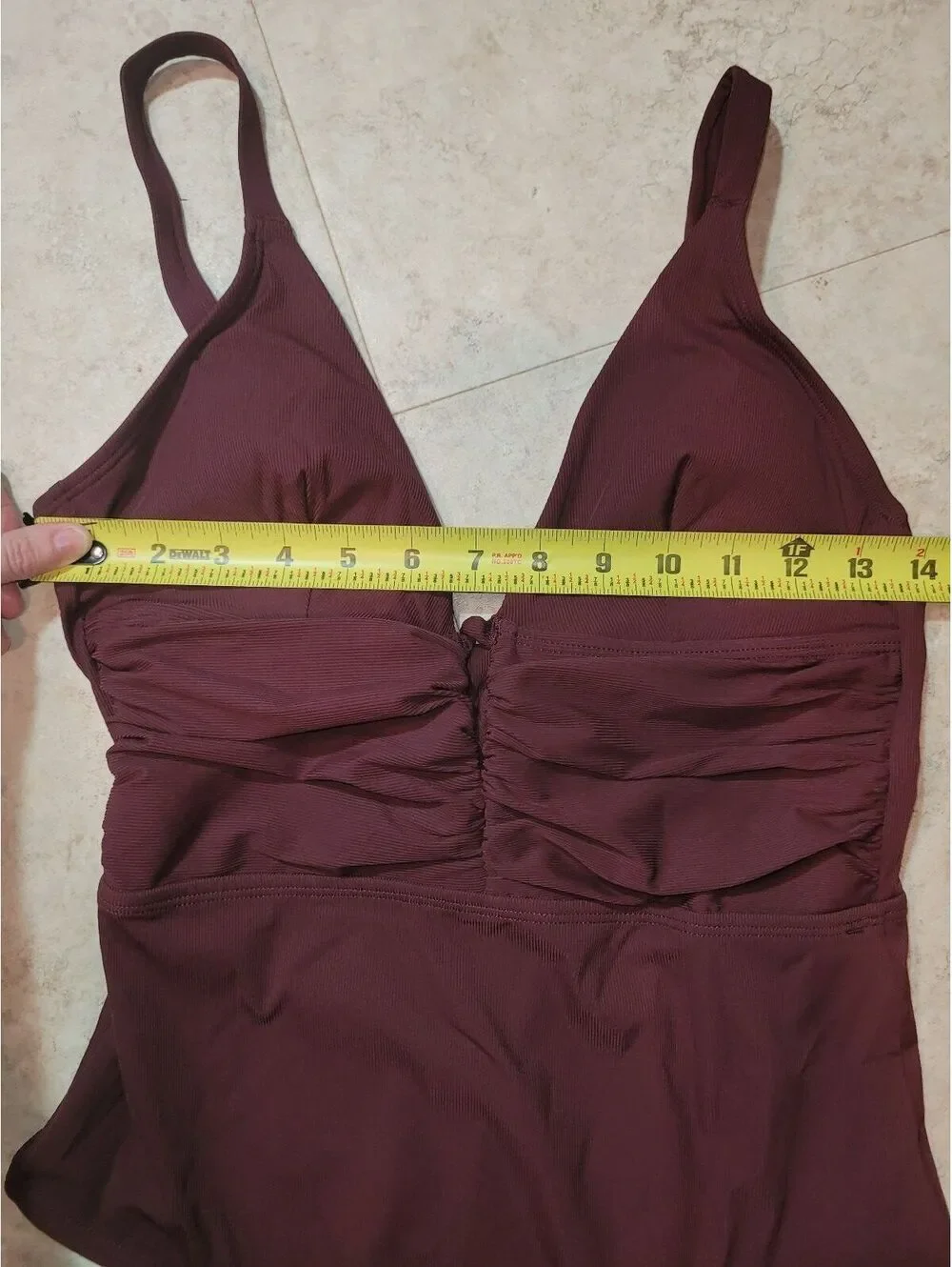 CUPSHE Bayou Tummy Control One-Piece Swimsuit Size M Burgandy/Maroon NWT [COPY]